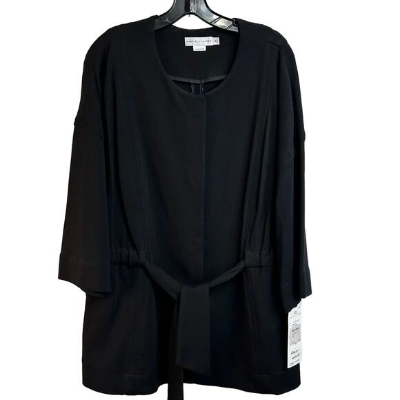 Garfield & Marks "The Front Jacket"  Tie Front Black Women's Plus Size XL NWT - Picture 1 of 10
